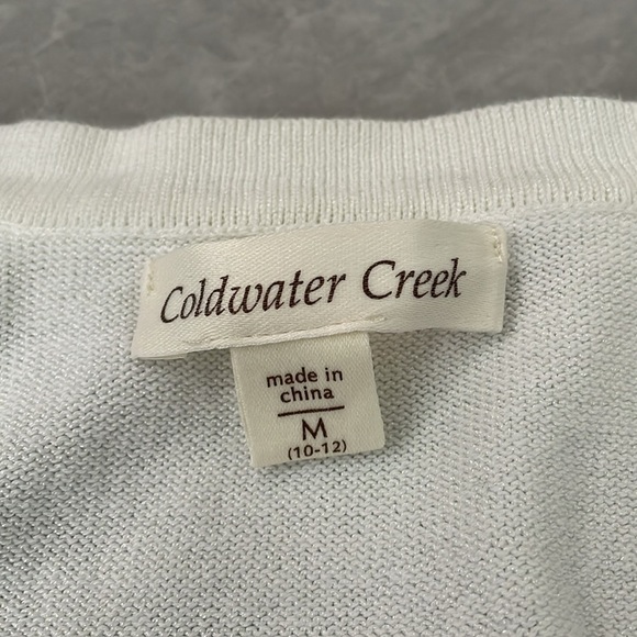 Women's Coldwater Creek Ruffled Button Up Cardigan Sweater Medium - Picture 14 of 16